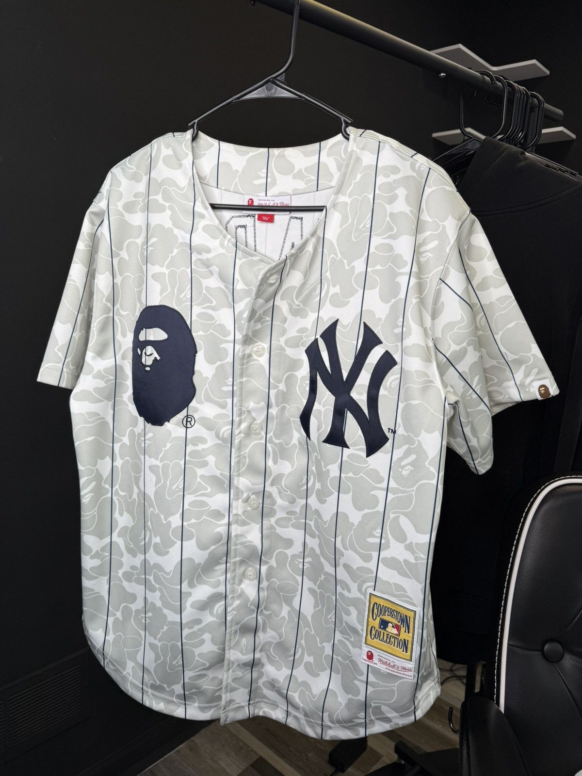 Bape Mitchell Ness Bape x Mitchell Ness New York Yankees Jersey Grailed