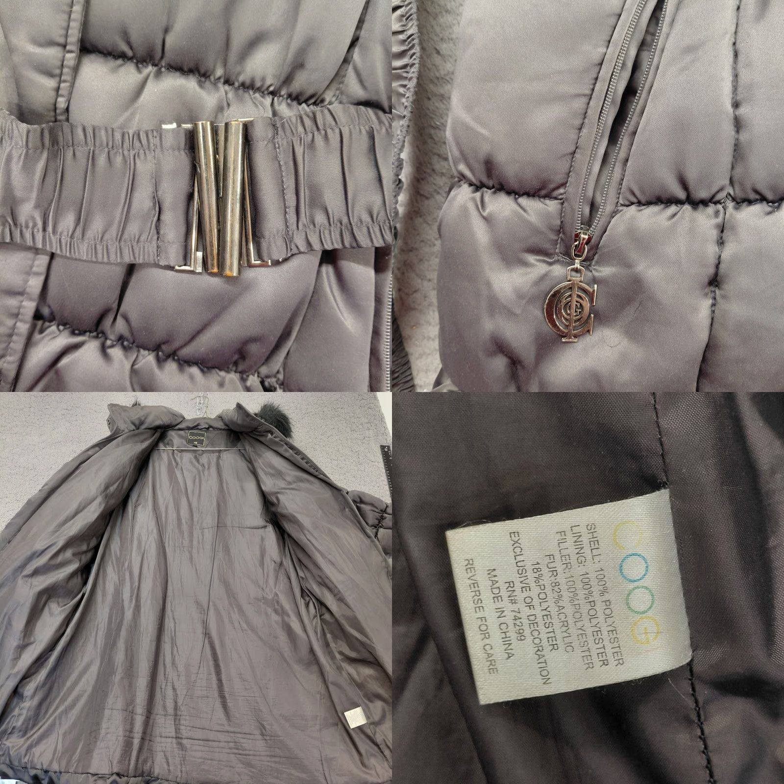 Coogi **VINTAGE COOGI Women's Size 2X Brownish Black Puffer Coat** User: **Vintage COOGI Women's Size 2X Brownish Black Puffer Jacket** Size XXL / US 16-18 / IT 52-54 - 10 Thumbnail