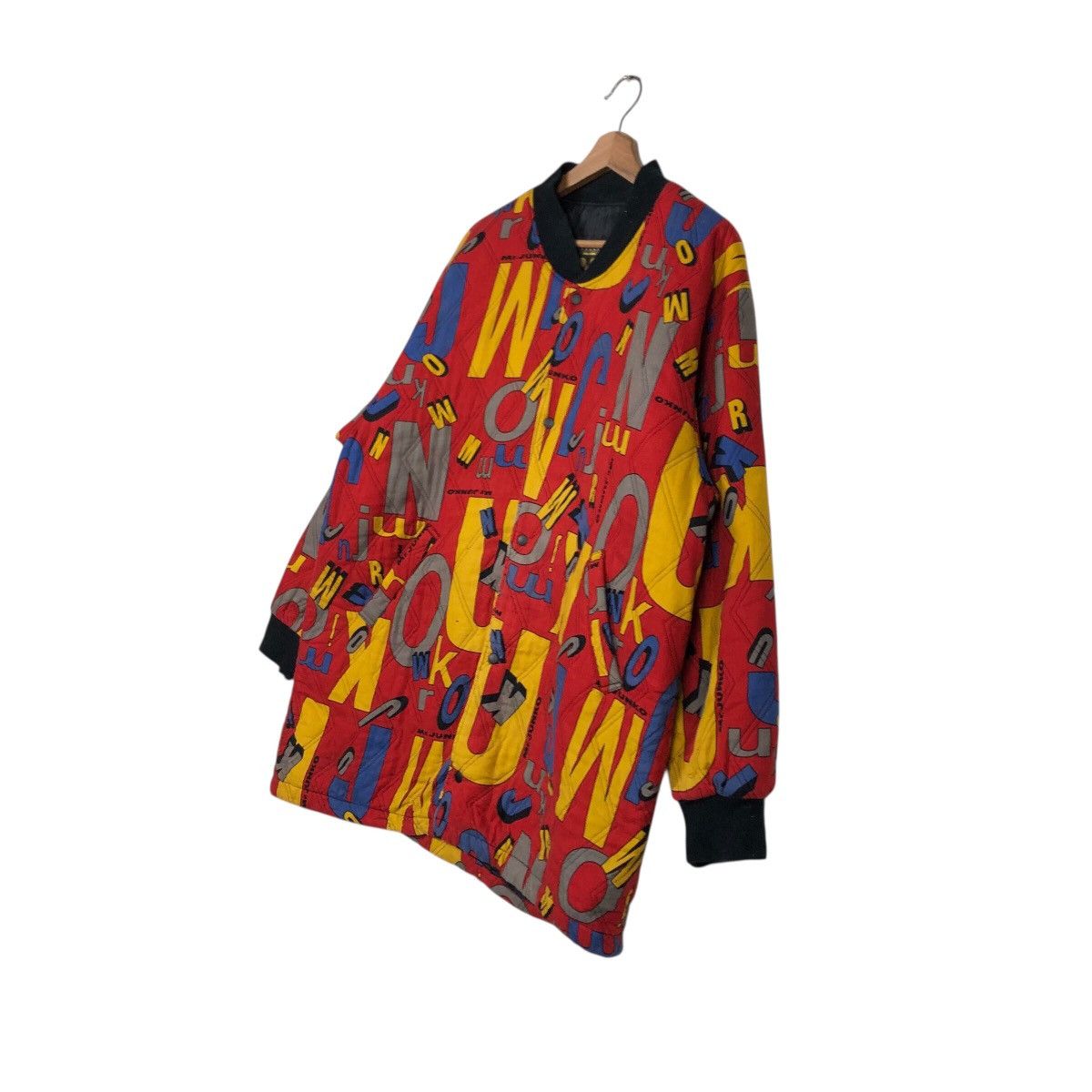 Japanese Brand Vintage Mr. JUNKO 90s Pop-Art Letter Print Bomber Jacket Size US L / EU 52-54 / 3 - 3 Thumbnail