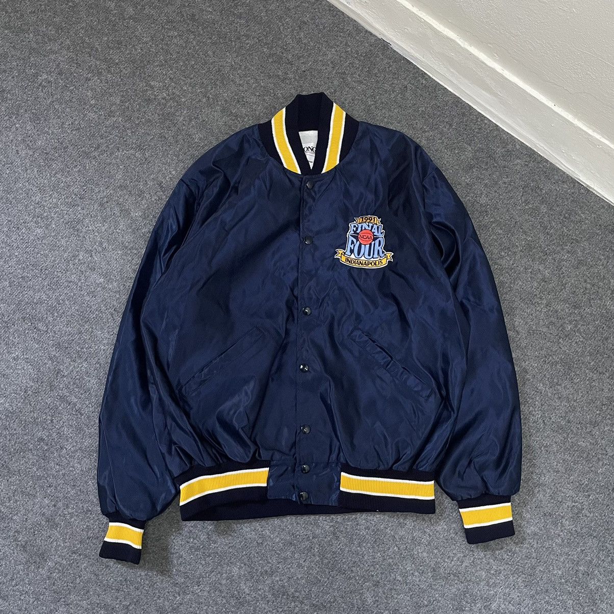 NBA × NCAA × Vintage Vtg 1991 Final Four NCAA Indianapolis Nylon Varsity Jacket Size US L / EU 52-54 / 3 - 5 Thumbnail