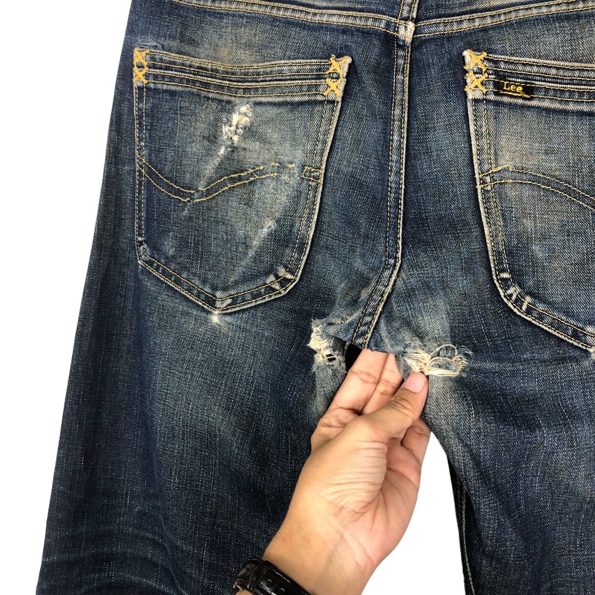 Japanese Brand 🔥VINTAGE DENIM LEE SELVEDGES RED LINE BIKER WEAR Size US 30 / EU 46 - 13 Thumbnail