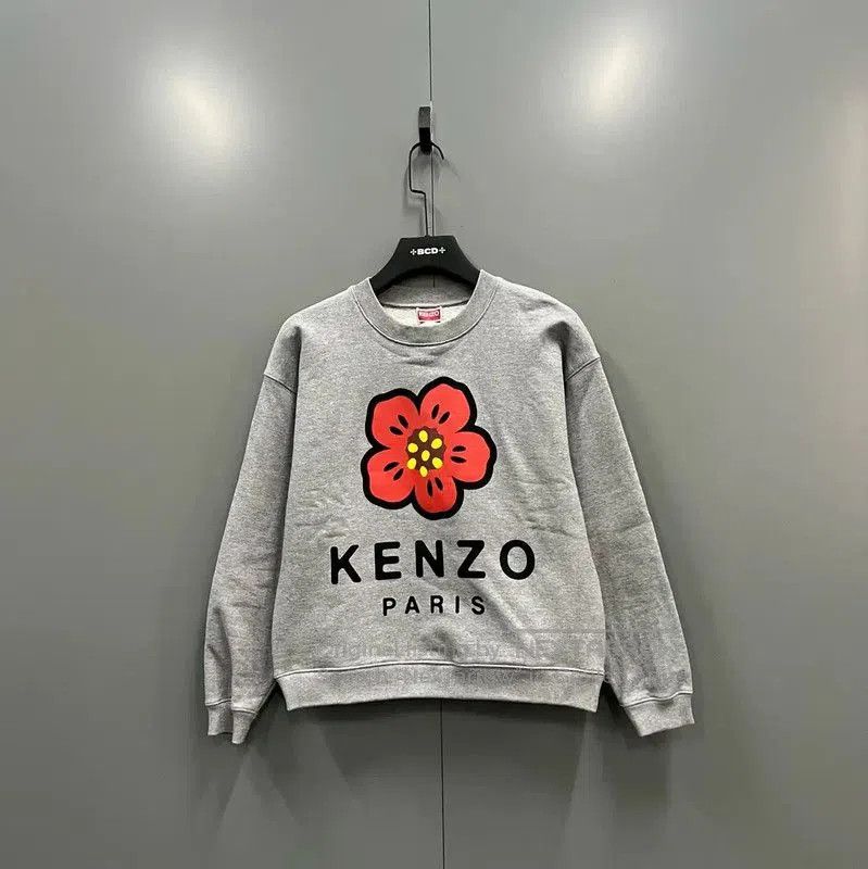 Kenzo KENZO Gray Cotton Logo Long Sleeve Sweatshirt . Size S / US 4 / IT 40 - 1 Thumbnail
