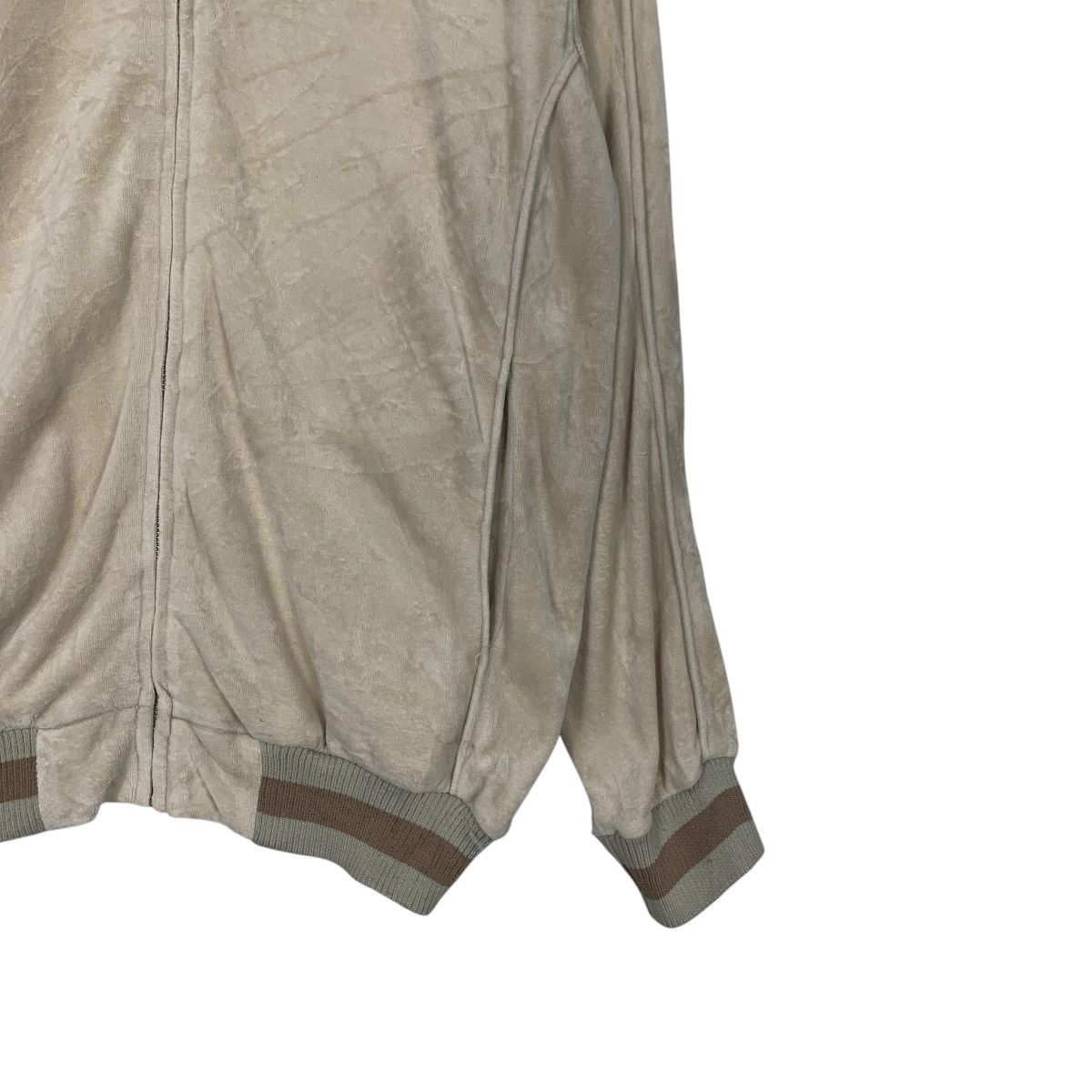 Japanese Brand TROUPERS Big Logo Velvet Sweater Bomber Jacket #2389-C107 Size US M / EU 48-50 / 2 - 6 Thumbnail