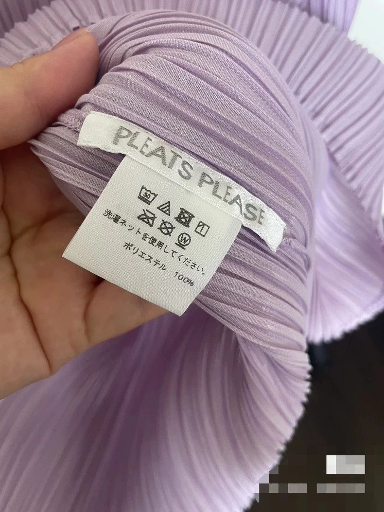 Issey Miyake Issey Miyake size:3 Purple pleated short-sleeved shirt Size XS / US 0-2 / IT 36-38 - 4 Thumbnail