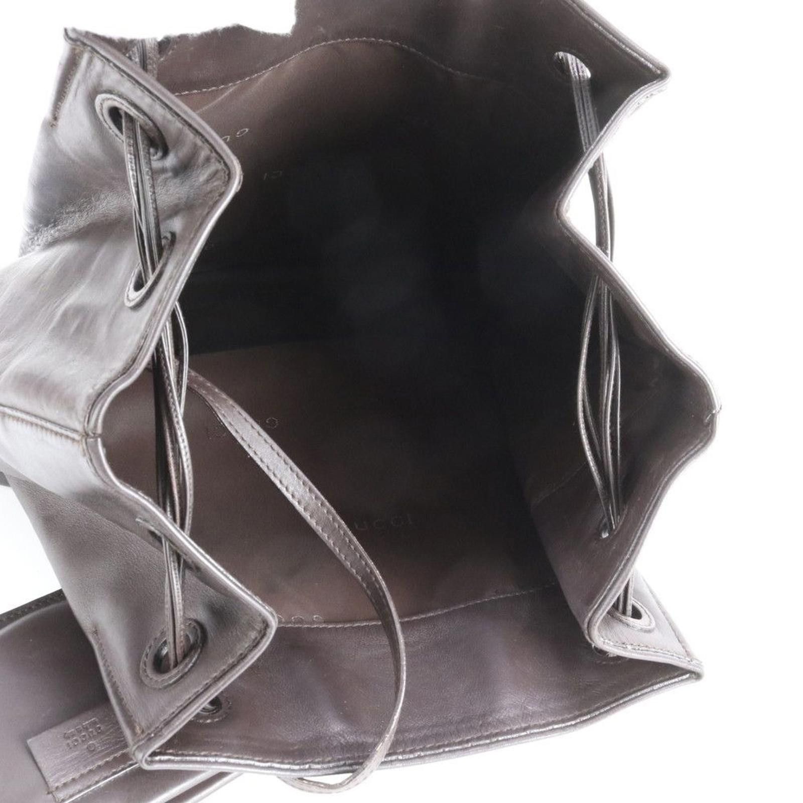 Gucci Gucci - Dark Brown Leather Tote Bag Size ONE SIZE - 5 Thumbnail
