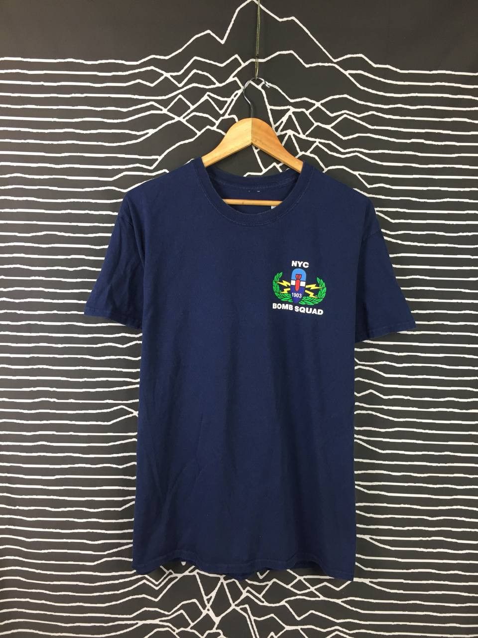Vintage Vtg NYPD Bomb Squad Lady Liberty Graphic Tactical Tee Size US L / EU 52-54 / 3 - 3 Thumbnail