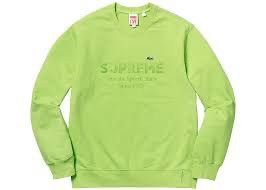 Lacoste × Supreme Supreme Lacoste Sweatshirt Light green Size US M / EU 48-50 / 2 - 3 Thumbnail