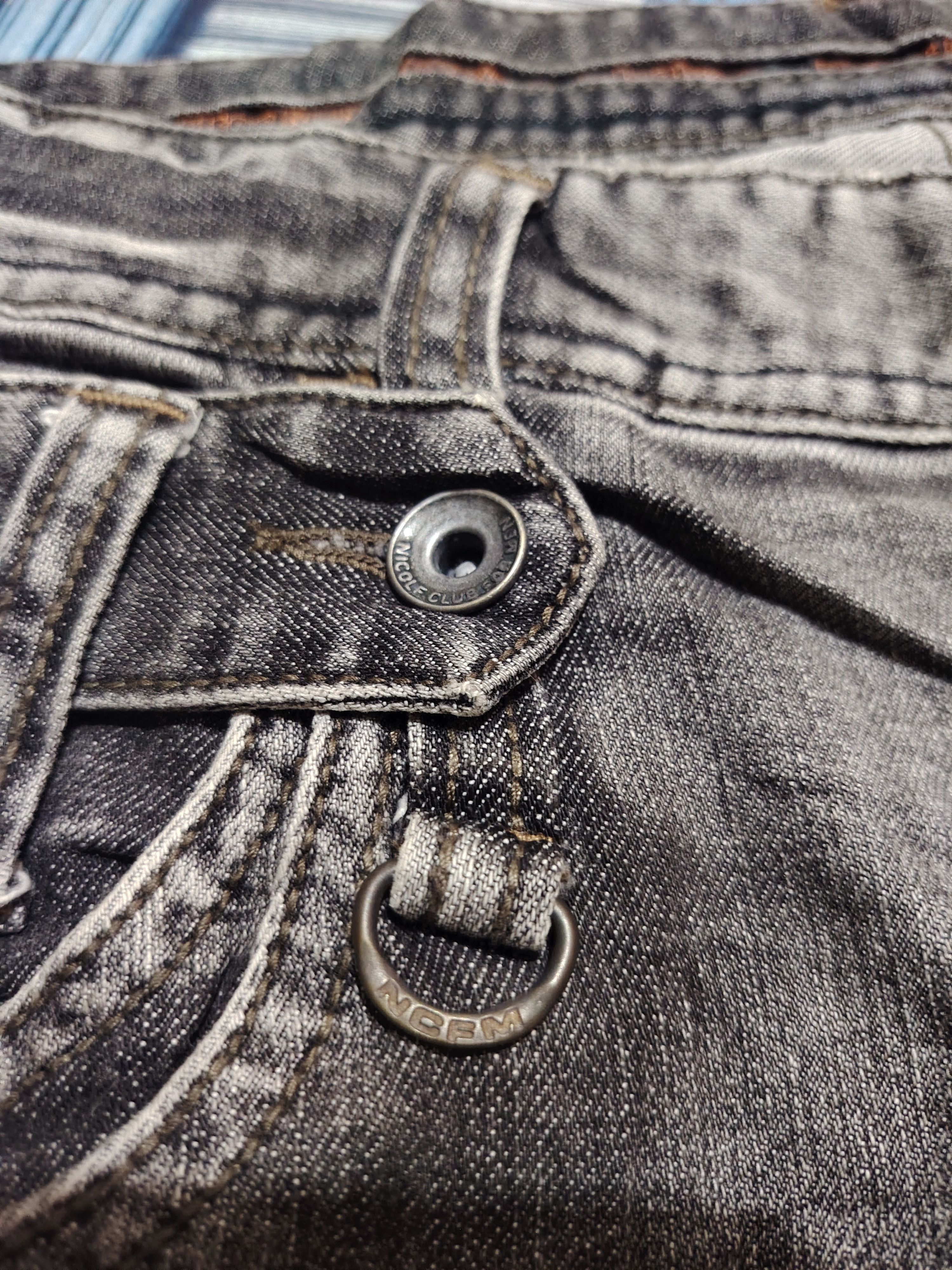 If Six Was Nine Nicole Club Double Waist NCFM Distressed jeans Flared Jeans Size US 33 - 12 Thumbnail