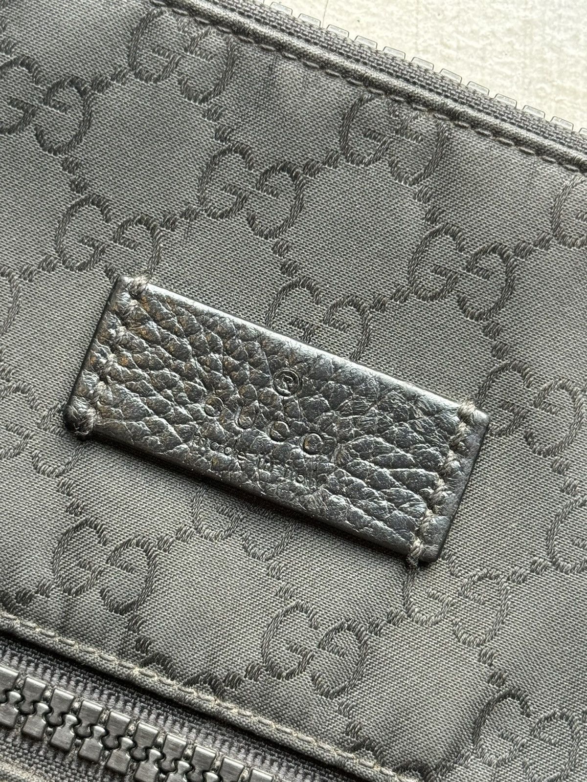 Gucci Gucci Black GG Nylon and Leather Messenger Bag Size ONE SIZE - 6 Thumbnail