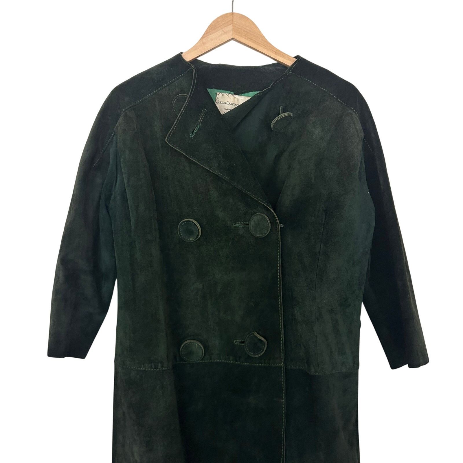 Other Vintage Julius Garfinckel & Co Green Suede Jacket Size M / US 6-8 / IT 42-44 - 3 Thumbnail