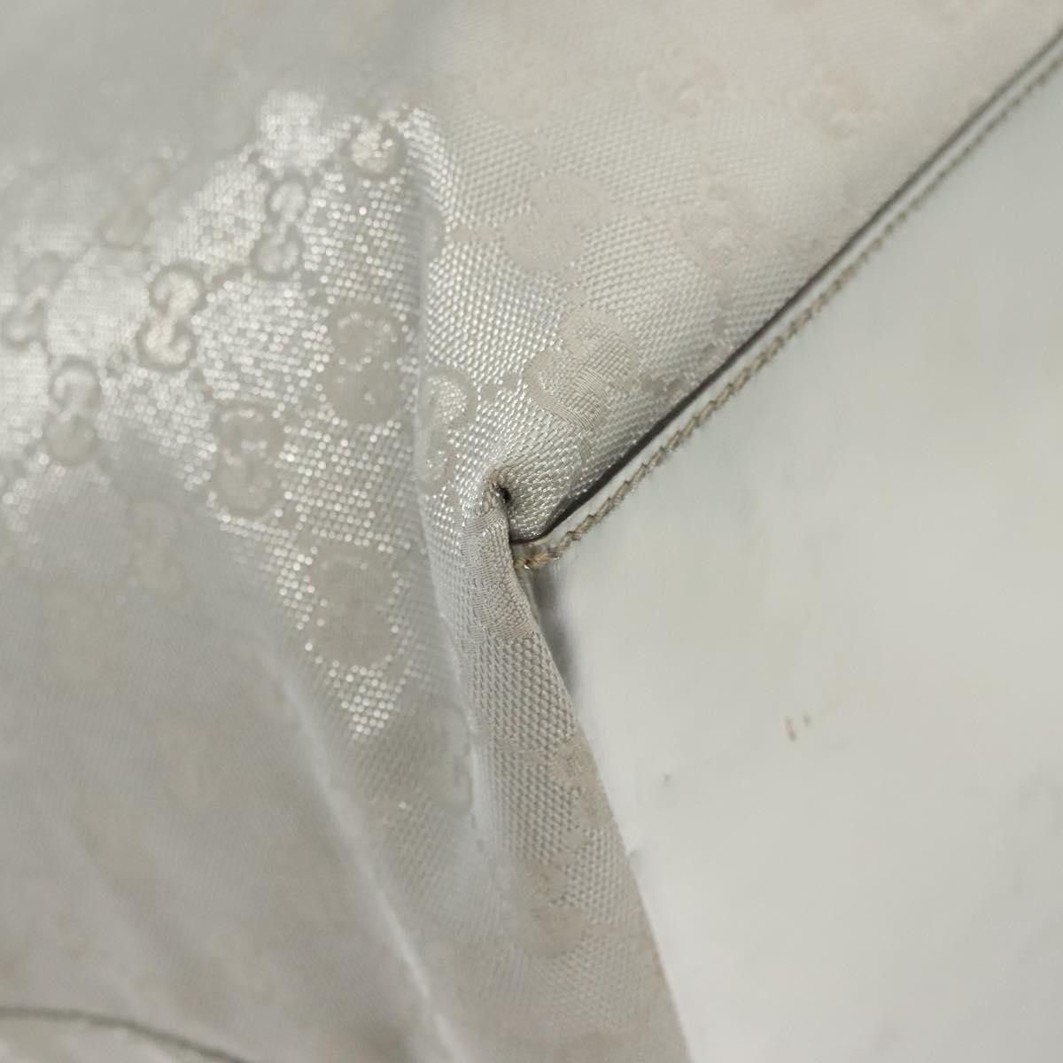 Gucci GUCCI GG Canvas Tote Bag Silver Size ONE SIZE - 12 Thumbnail