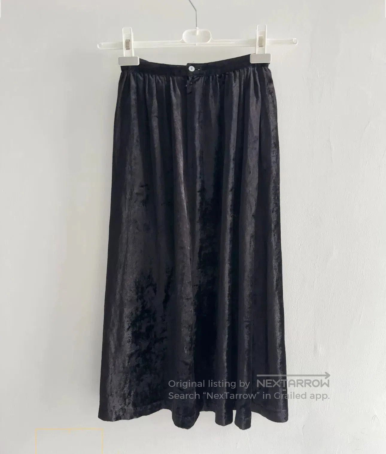 Comme des Garcons Comme des Garçons Black Velvet Skirt. Size 23" - 2 Thumbnail