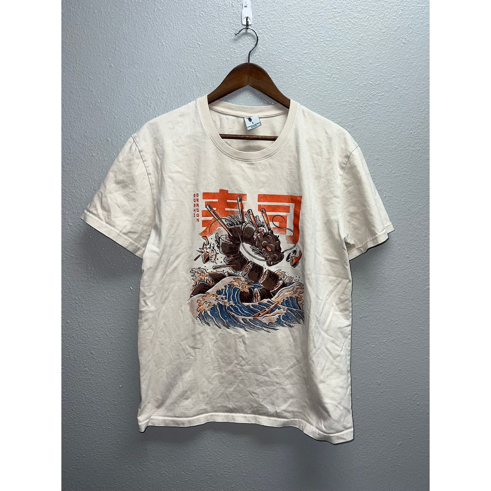 Vintage Dragon Shirt Sushi Dragons Threads Graphic Food Brown Tee L Size US L / EU 52-54 / 3 - 1 Thumbnail
