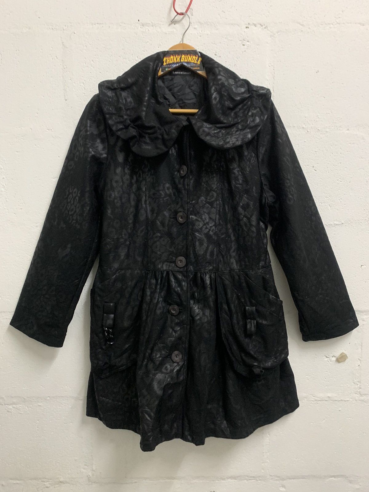 Floral printed women trench coat jacket