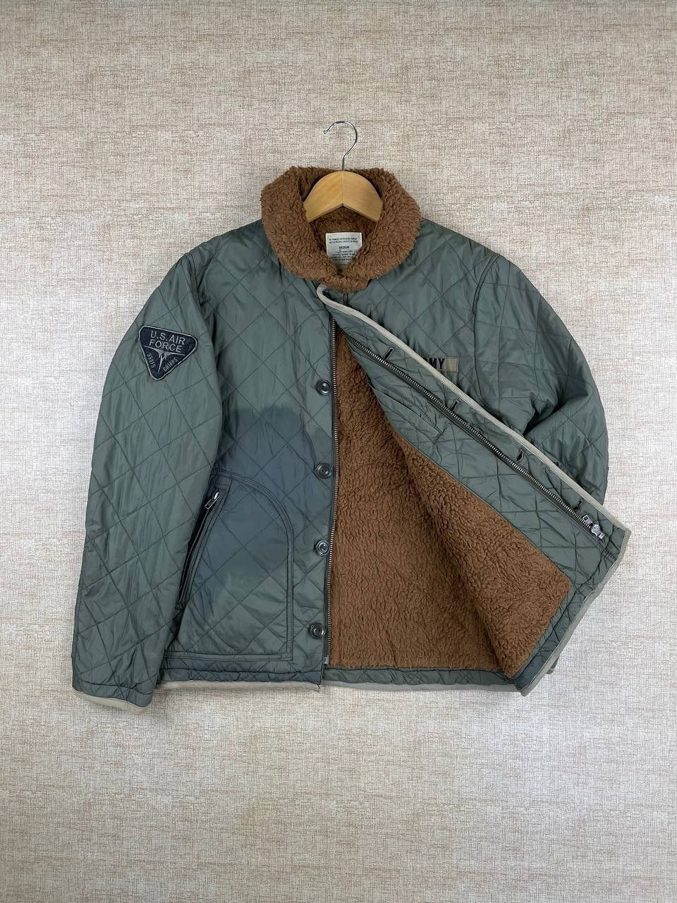 Vintage Vintage Back Number US Air Force Quilted Button Jacket Size US M / EU 48-50 / 2 - 12 Thumbnail