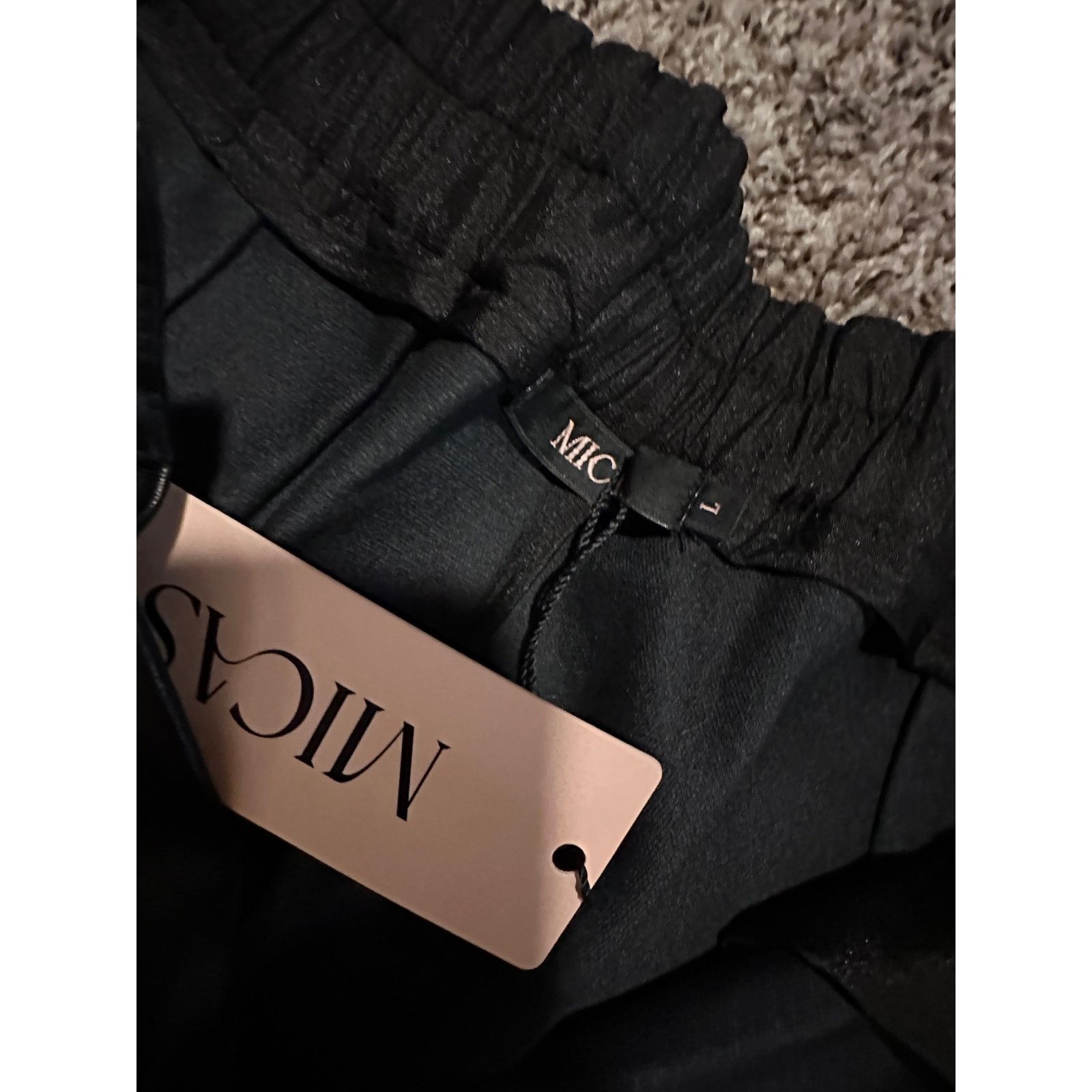 Other Large Black Faux Leather Straight Leg Casual Formal Pants Size 29" - 8 Thumbnail