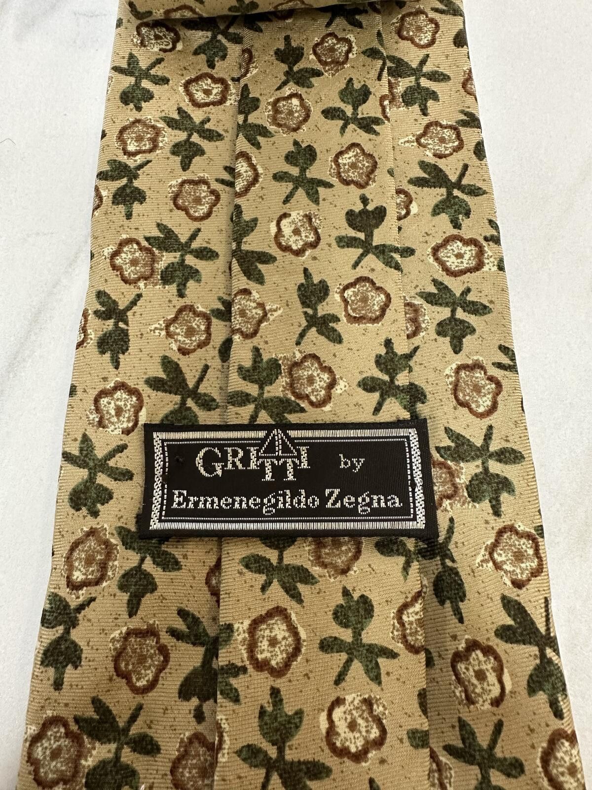 Ermenegildo Zegna Gritti by Ermenegildo Zegna floral Italian silk necktie Size ONE SIZE - 2 Thumbnail