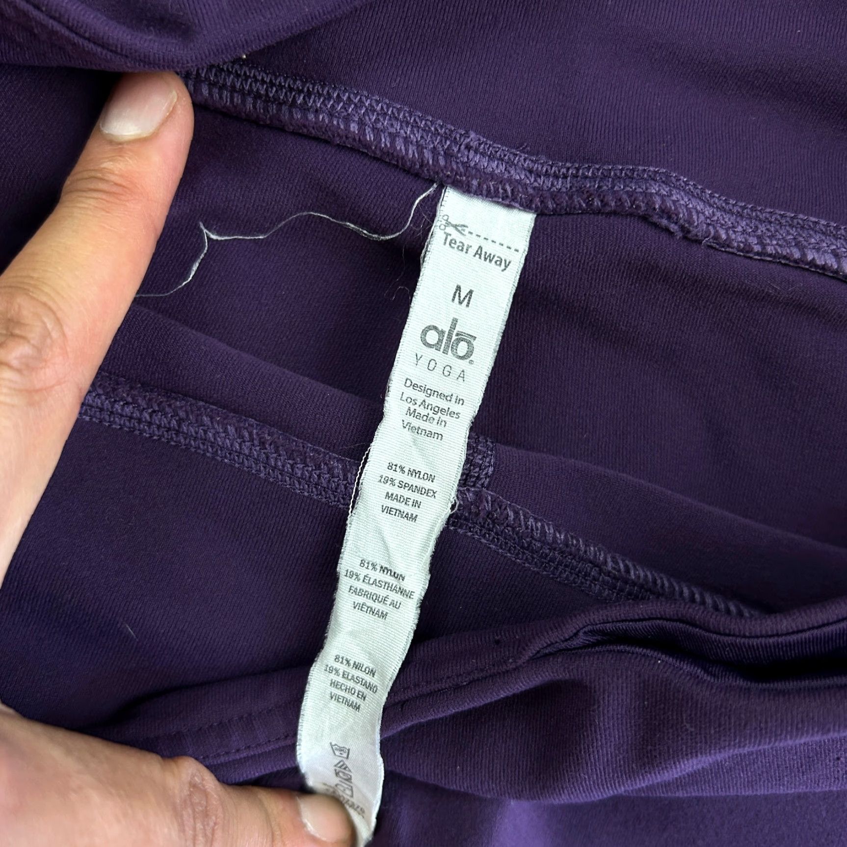 Alo ALO Yoga Leggings Capri Pants Purple Pink Colorblock M Athleisure Pattern Colorful Women Size 32" / US 10 / IT 46 - 4 Thumbnail