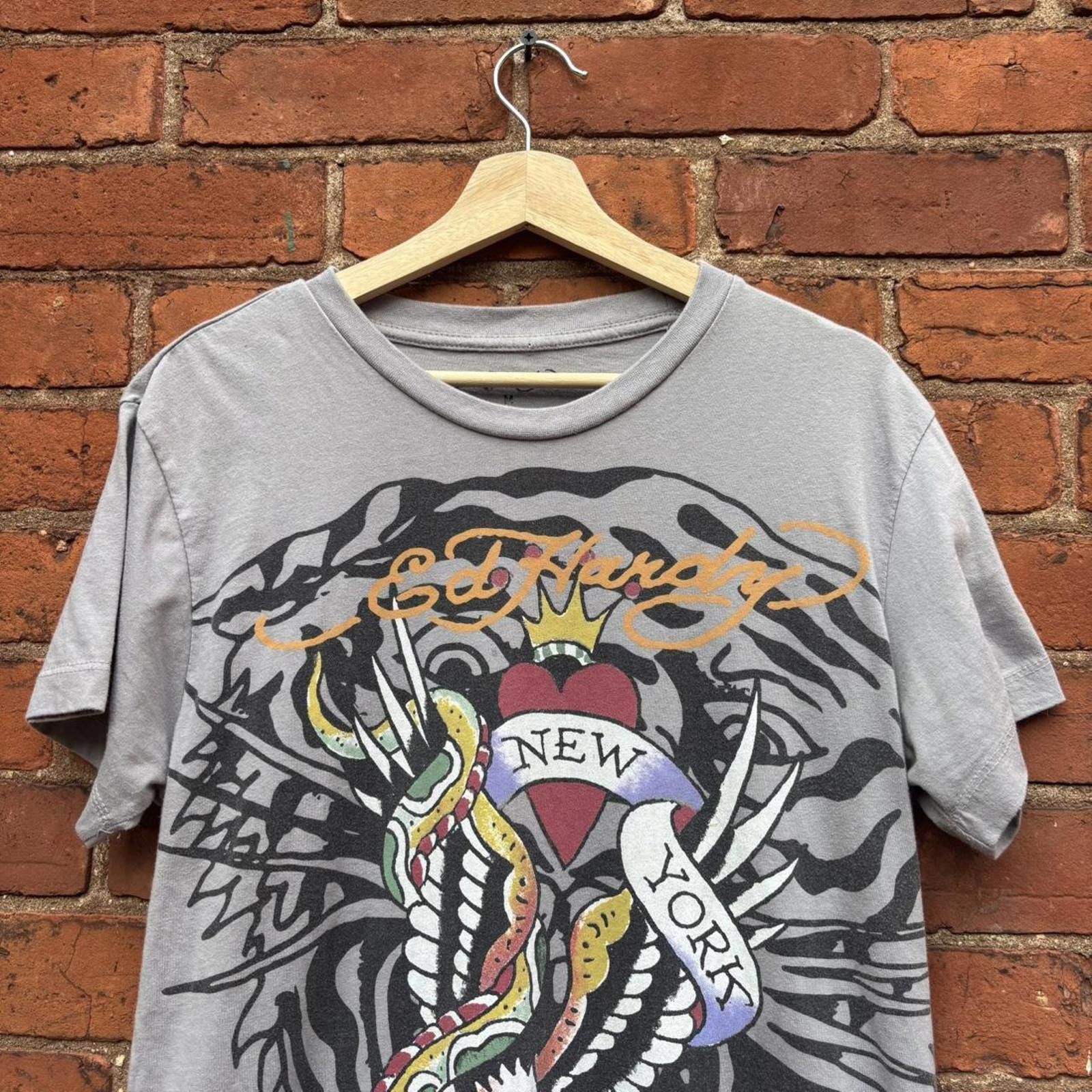 Ed Hardy Ed hardy New York City t shirt tiger skull eagle M Size US M / EU 48-50 / 2 - 2 Thumbnail