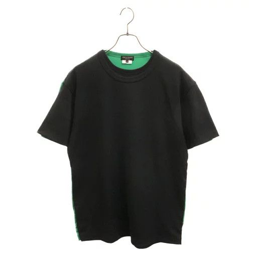 Comme des Garcons Homme Plus Short Sleeve Docking crew neck polyester tshirt Black Size US XL / EU 56 / 4 - 1 Thumbnail