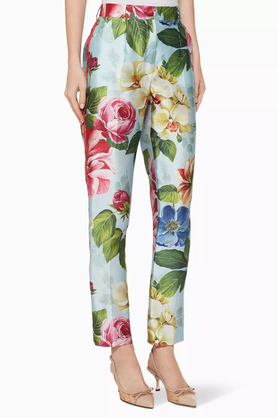 Dolce & Gabbana o1y0925 Floral-Print Casual Pant in Multicolor Size 30" / US 8 / IT 44 - 1 Thumbnail