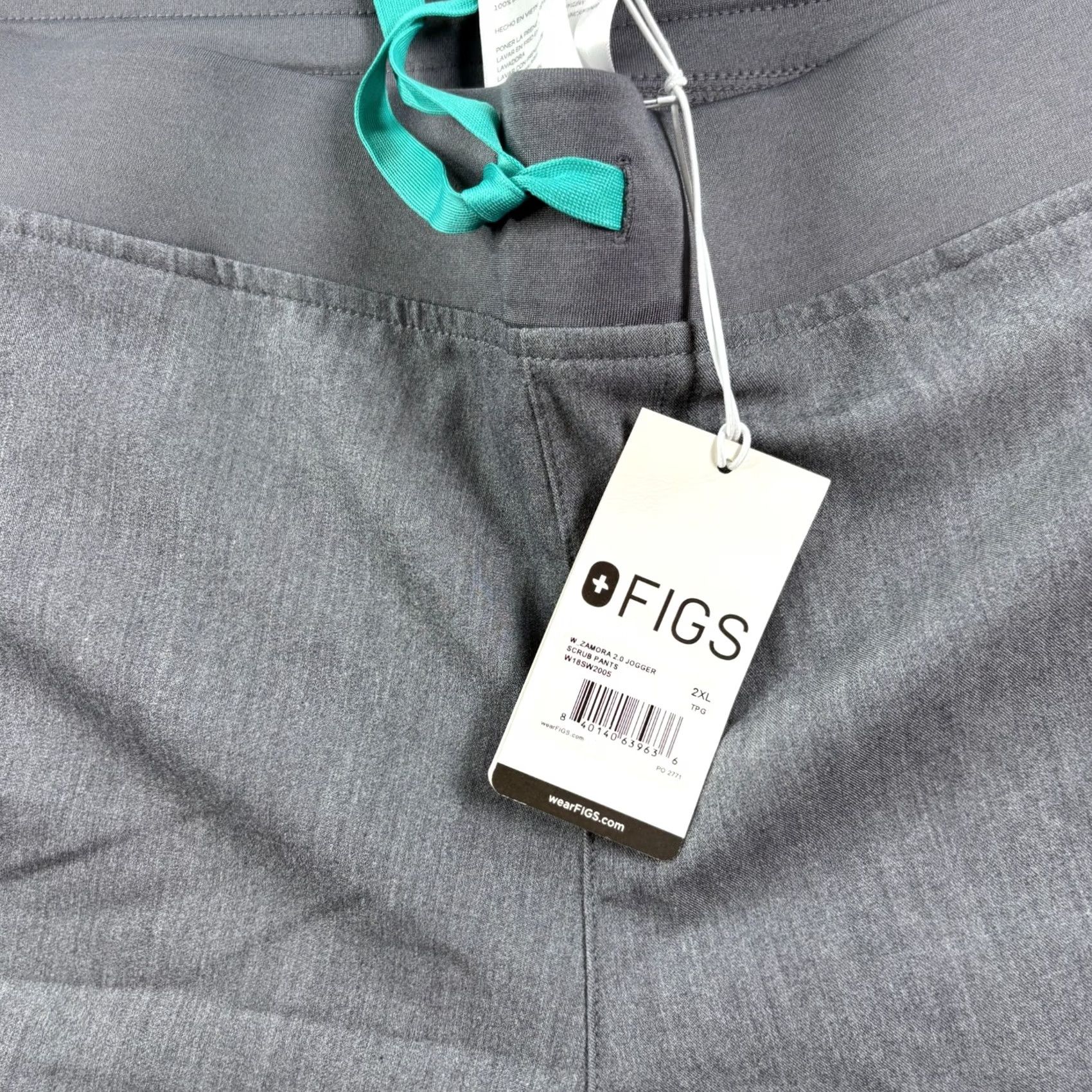 Vintage Figs Scrub Pants Womens 2XL Gray Zamora 2.0 Jogger Nurse Medical Uniform NEW Size 40" / US 18 - 2 Thumbnail