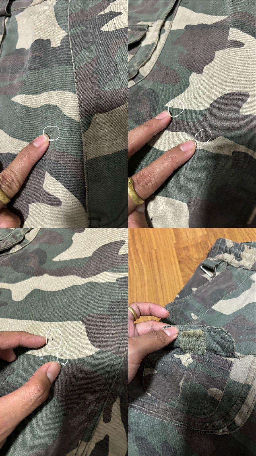 Vintage Faded Military Camo Cargo Shorts Size US 33 - 24 Thumbnail