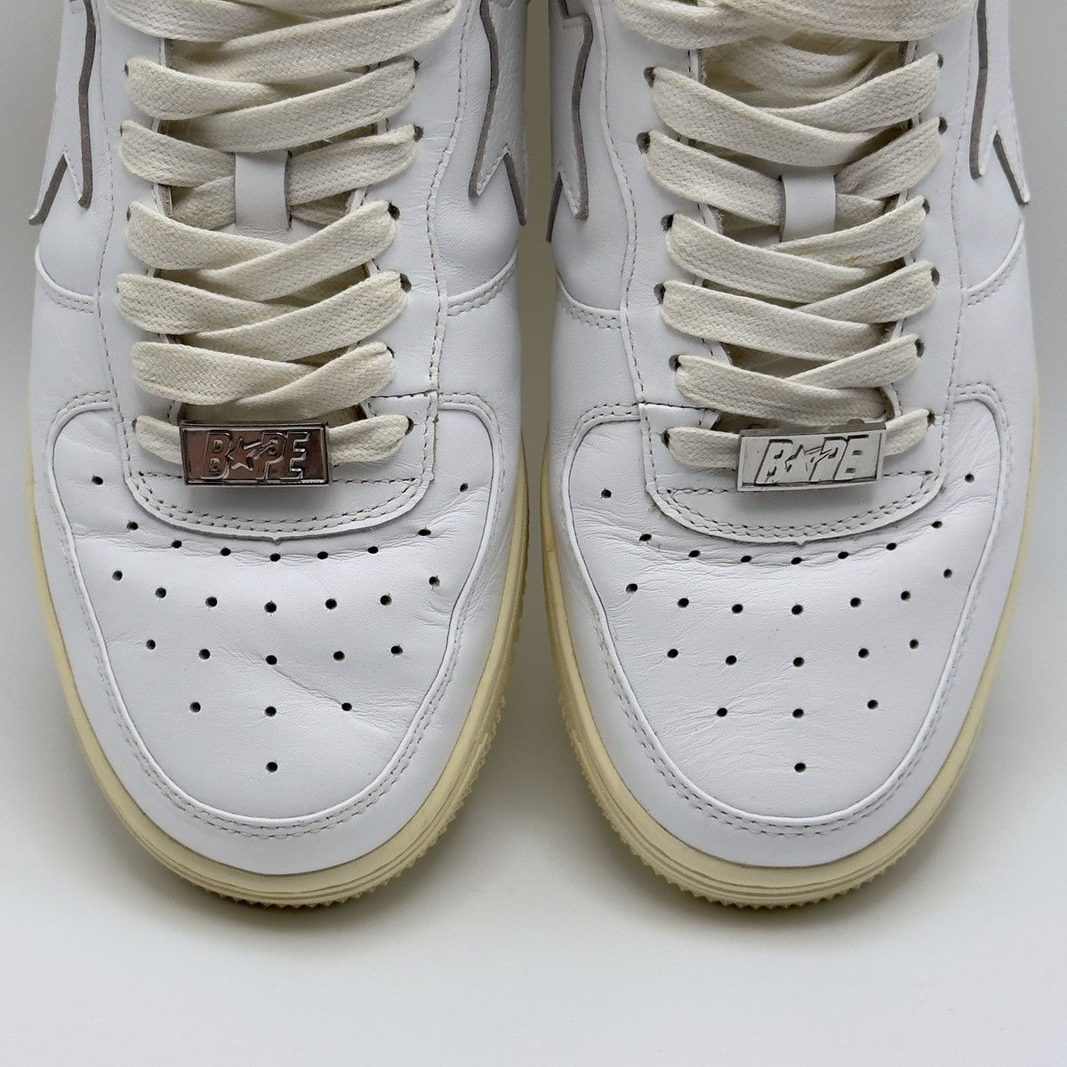 Bape A Bathing Ape Bapesta Suede Heel White 2021 Size US 9.5 / EU 42-43 - 6 Thumbnail