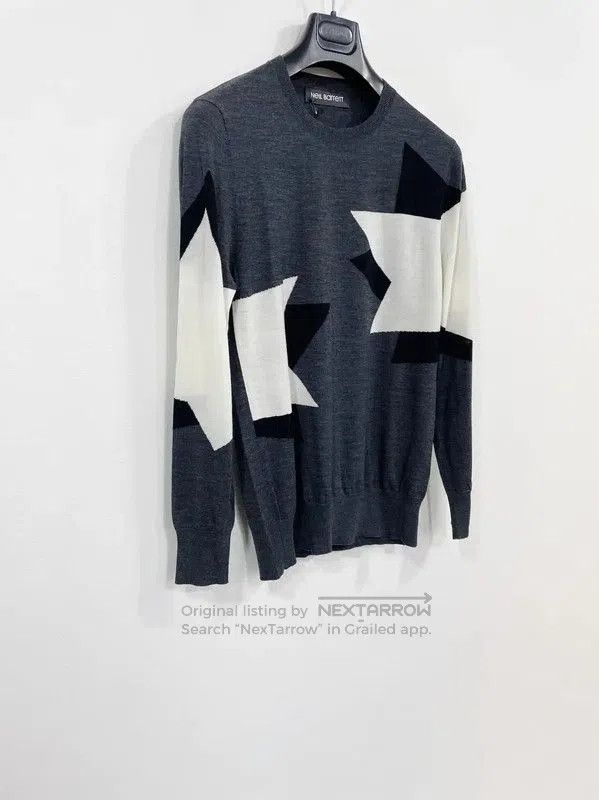 Neil Barrett Neil Barrett Gray Wool Long Sleeve Sweater . Size US M / EU 48-50 / 2 - 3 Thumbnail