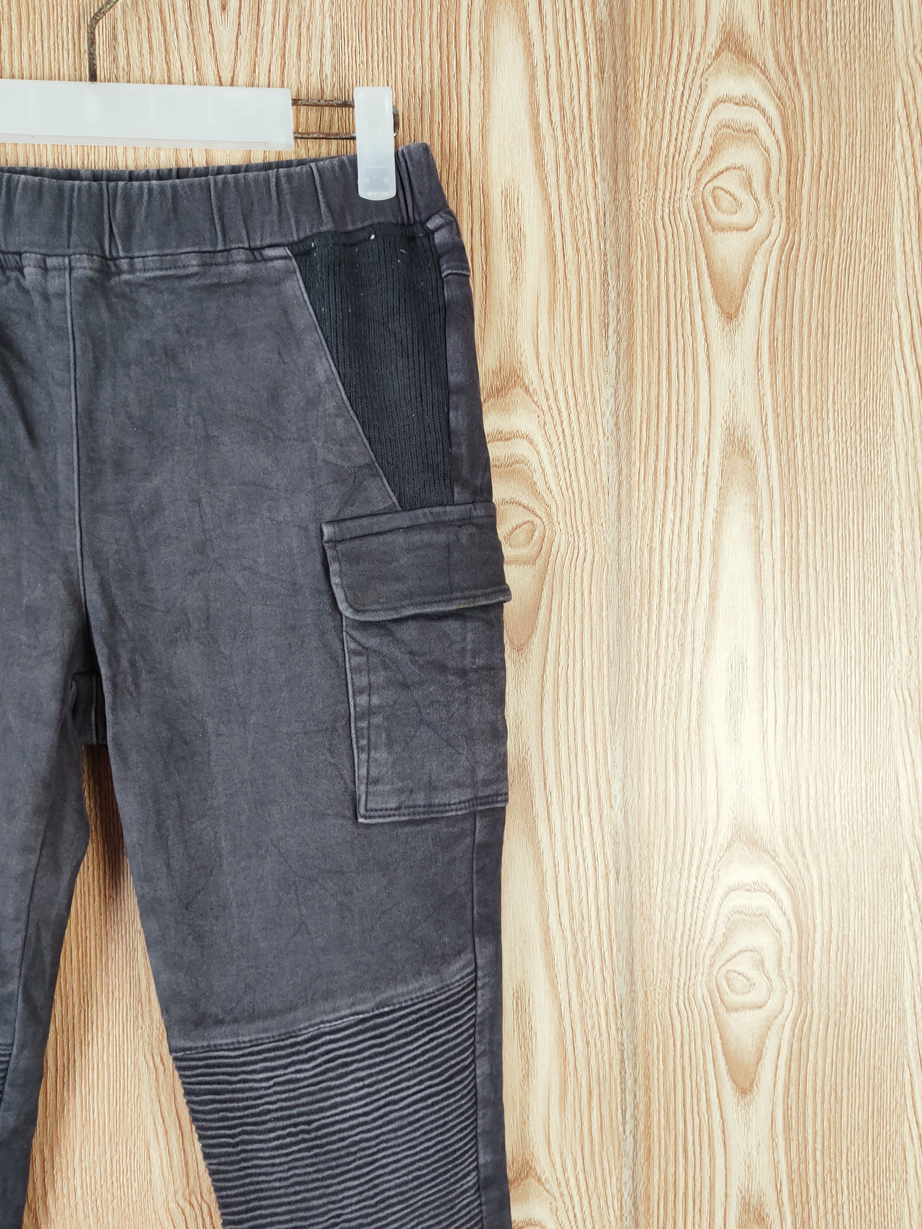 Japanese Brand Siren Black Multipocket Cargo Skinny Pants #W461 Size US 28 / EU 44 - 5 Thumbnail