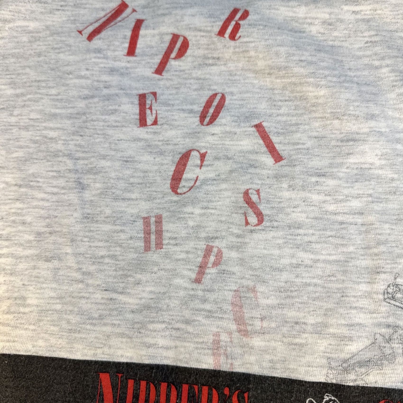 Asics VINTAGE 90s RCA Victor Nipper’s Choice T-Shirt XL Global Basics Promo Tee Mens Gray Size US XL / EU 56 / 4 - 7 Thumbnail