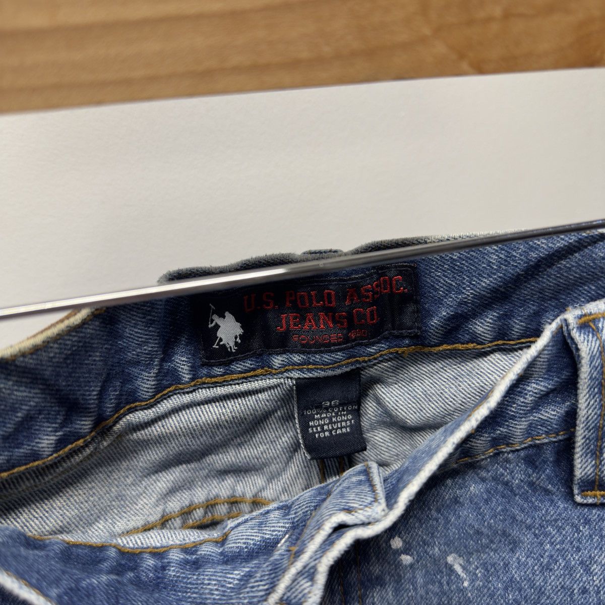 Vintage Faded Thrashed Distressed Denim Shorts Jorts ERD Grunge Size US 32 / EU 48 - 8 Thumbnail