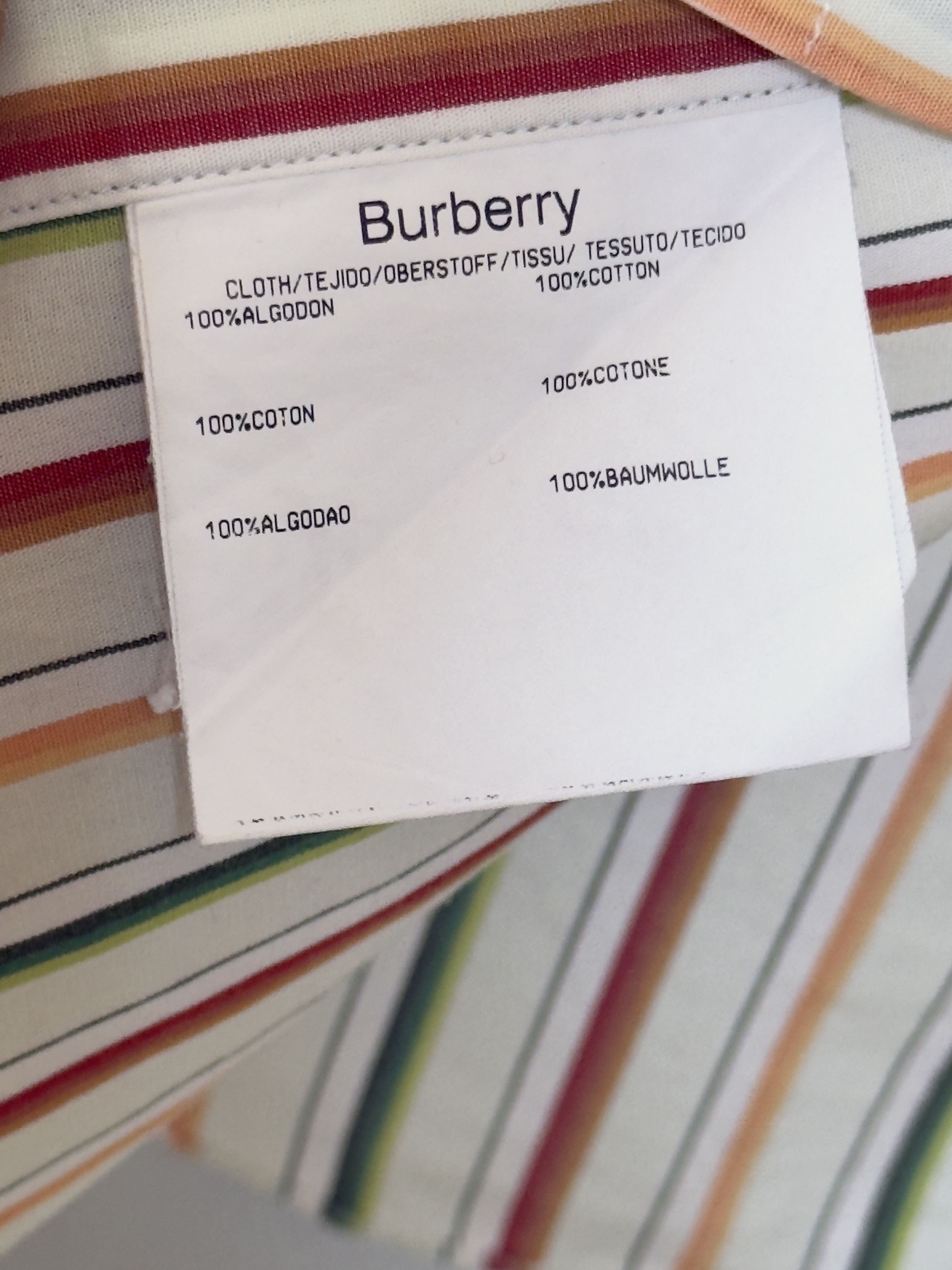 Burberry 🔥 Burberry striped shirt cotton xl Size US XL / EU 56 / 4 - 7 Thumbnail