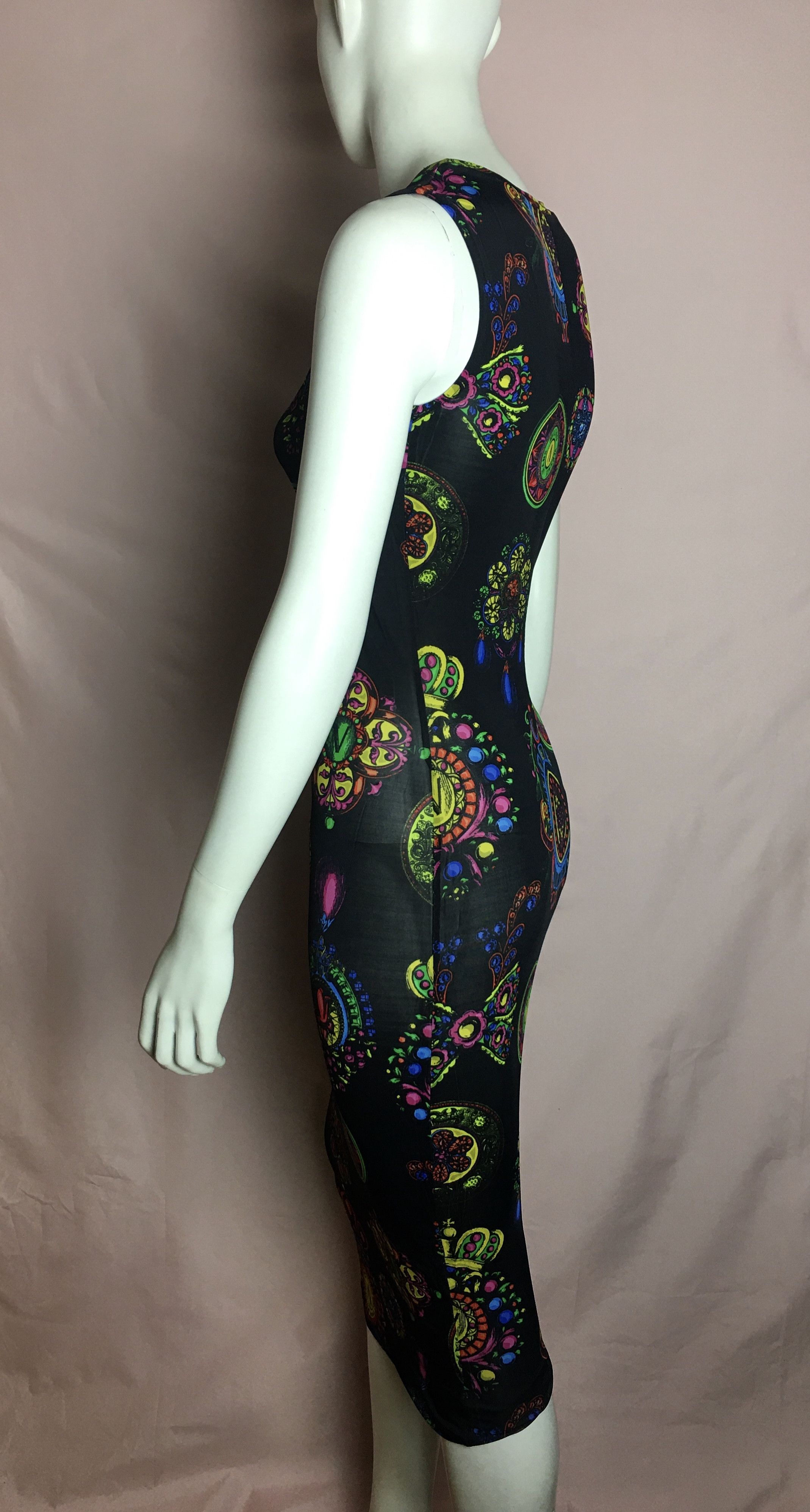 Versace Jeans Couture Versace Jeans Couture Logo Print Dress Size L / US 10 / IT 46 - 2 Thumbnail