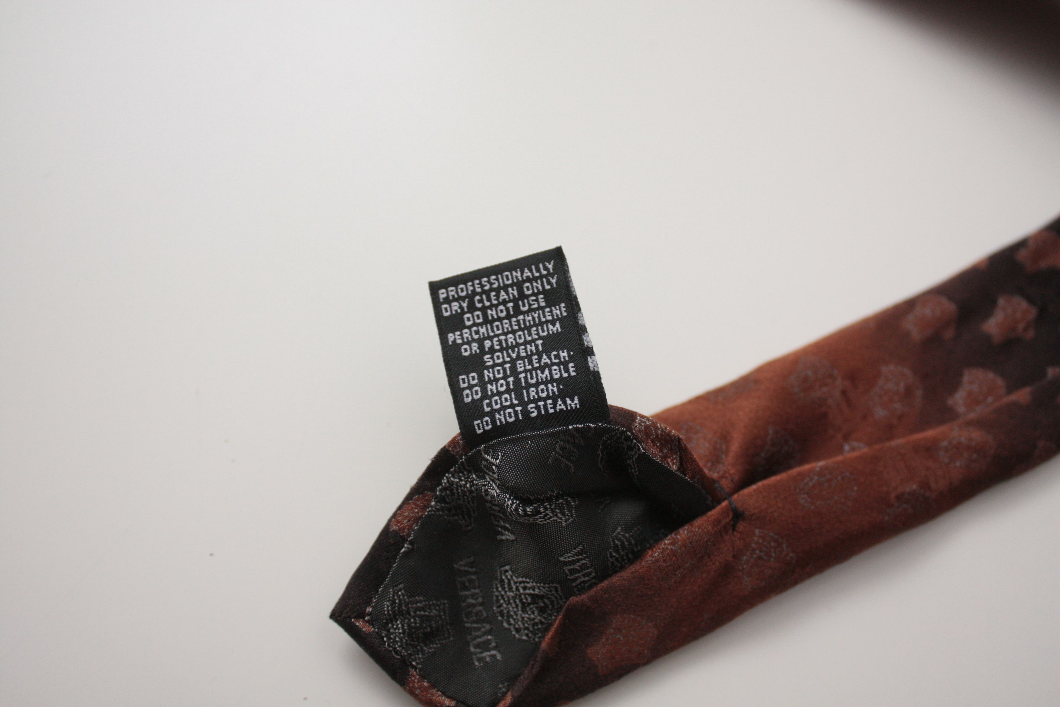 Versace Versace Brown Silk Tie Made In Italy Size ONE SIZE - 6 Thumbnail