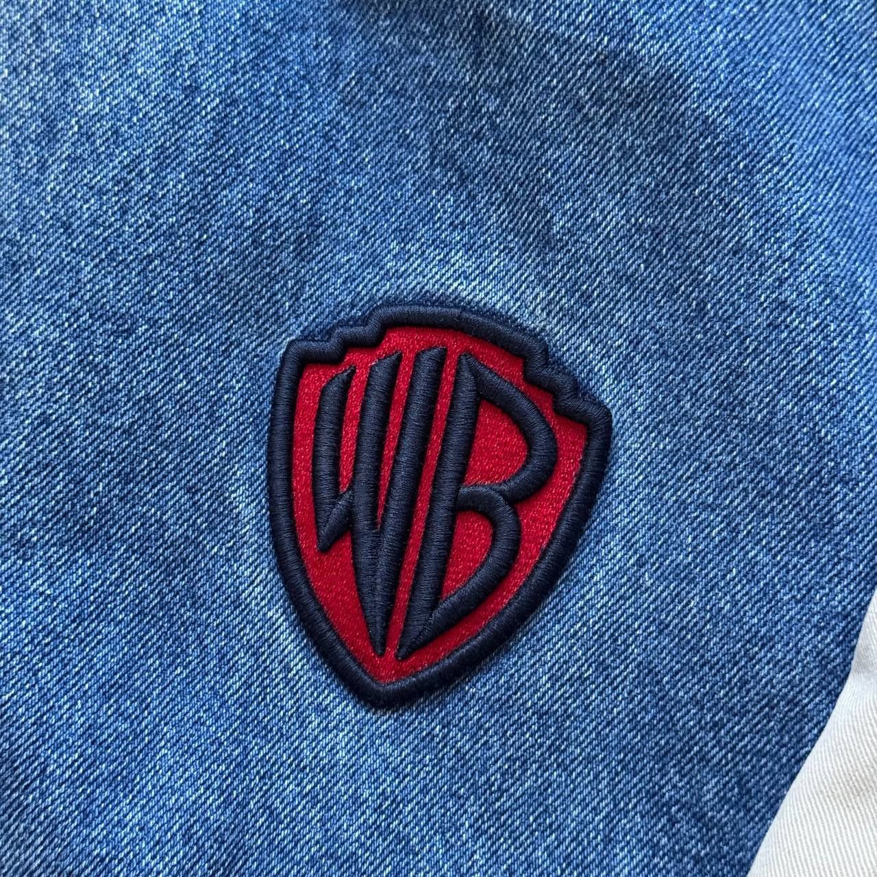 Warner Bros Vintage 90s Warner Bros Looney Tunes Denim Bomber Jacket Size US L / EU 52-54 / 3 - 9 Thumbnail