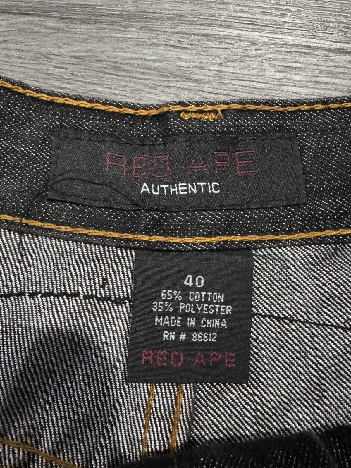 Other Vintage Red Ape Jeans Mens 38x33 Moral Victory Lion Size US 40 / EU 56 - 6 Thumbnail