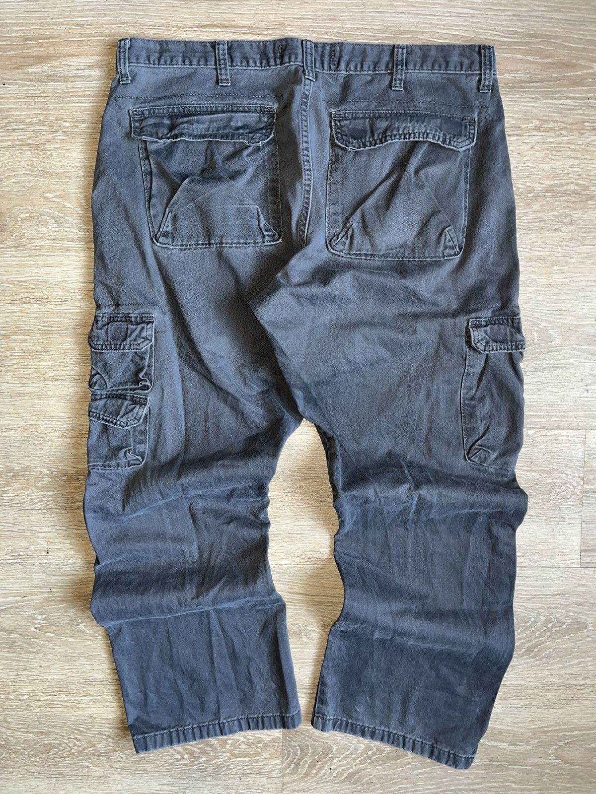 Y2K Grey Casual Wide Leg Cargo Pants main image 1