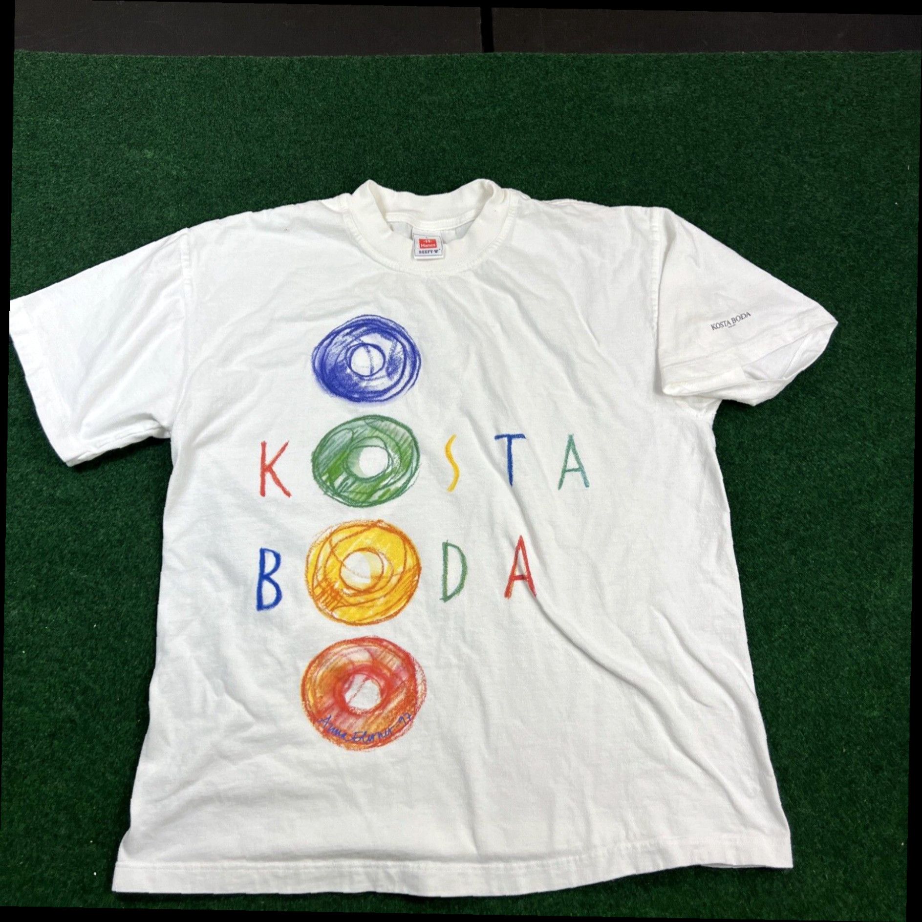 Hanes Vintage 1997 Kosta Boda Shirt Size Large Art Done By Anna Elurnet Very Rare Size US L / EU 52-54 / 3 - 1 Thumbnail