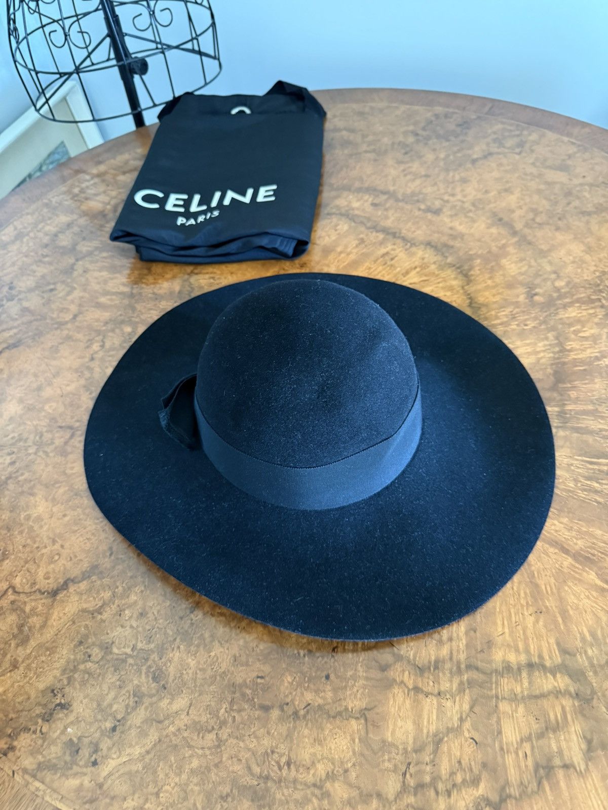 Saint Laurent Paris SS13 Saint Laurent black bow fedora hat Hedi Slimane 58 Size ONE SIZE - 2 Thumbnail
