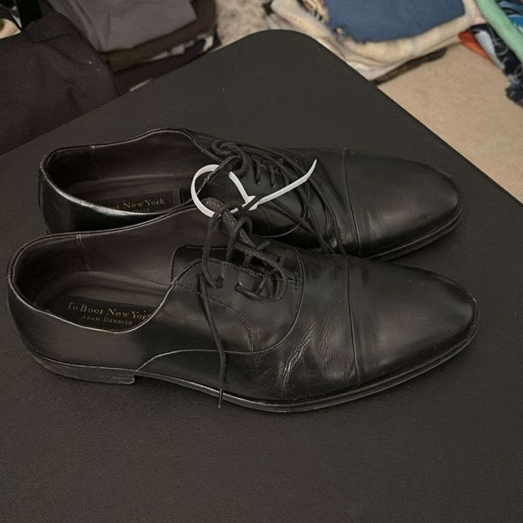 To Boot New York To Boot New York Men’s Black Adam Derrick Dress Shoes Sz 11 Size US 11 / EU 44 - 2 Thumbnail