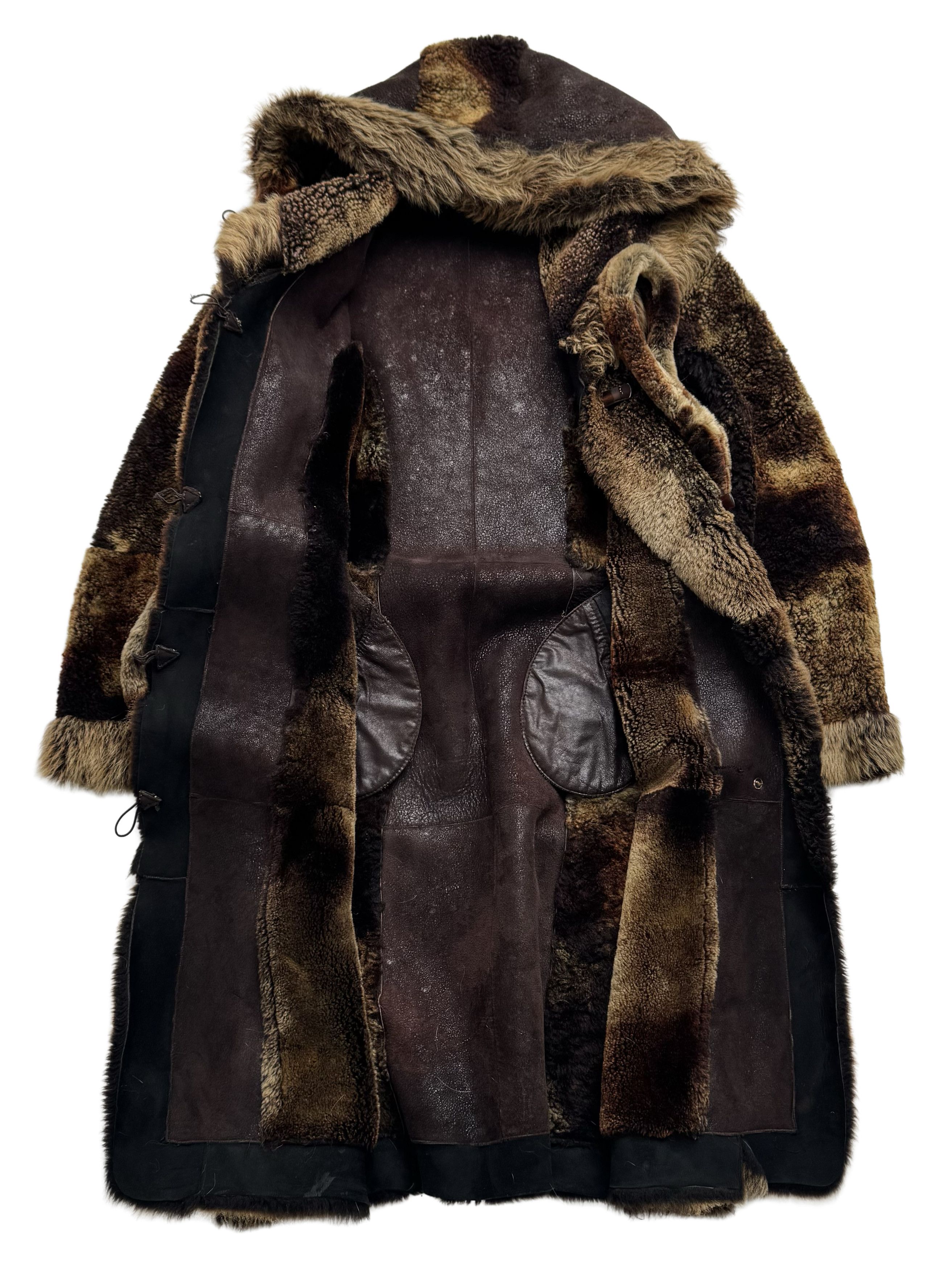 Vintage Vintage Real Sheepskin Hooded Coat Size L / US 10 / IT 46 - 12 Thumbnail