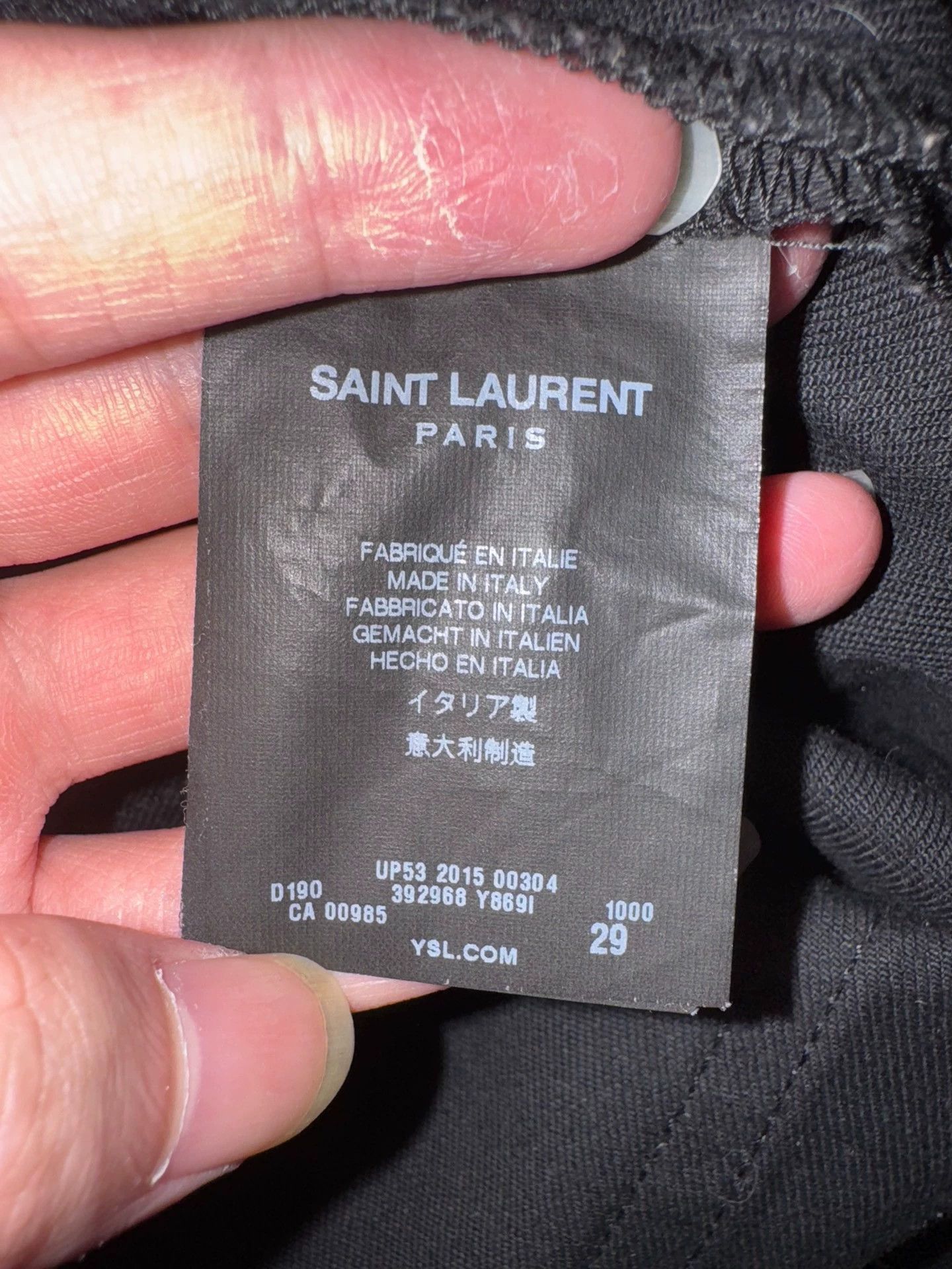 Saint Laurent Paris Authentic Saint Laurent SLP15FW Black Basic Denim Jeans Size US 29 - 6 Thumbnail
