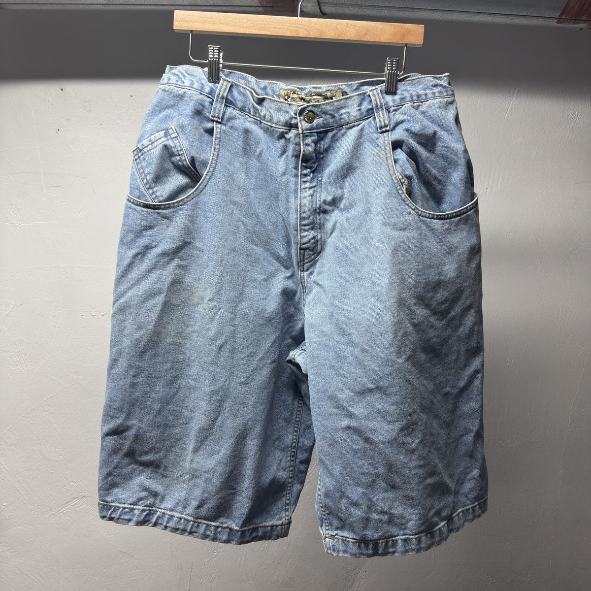 JNCO 90s Jnco Embroidered Faded Denim Shorts Jorts Skater Grunge Size US 36 / EU 52 - 2 Thumbnail