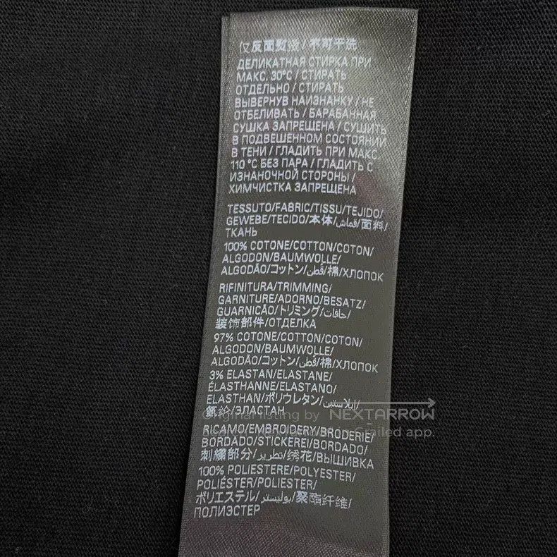 Balenciaga Balenciaga Black Logo Letter Embroidered Cotton Short Slee Size US M / EU 48-50 / 2 - 7 Thumbnail