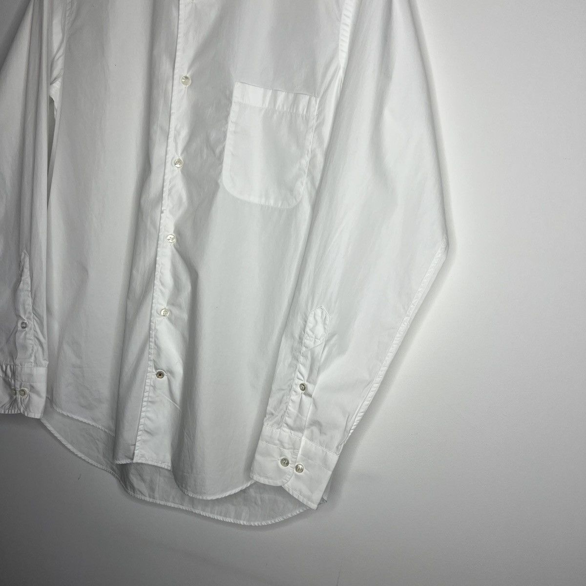 Loro Piana Loro Piana Shirt Button Up White Classic Luxury Basic Size US M / EU 48-50 / 2 - 2 Thumbnail