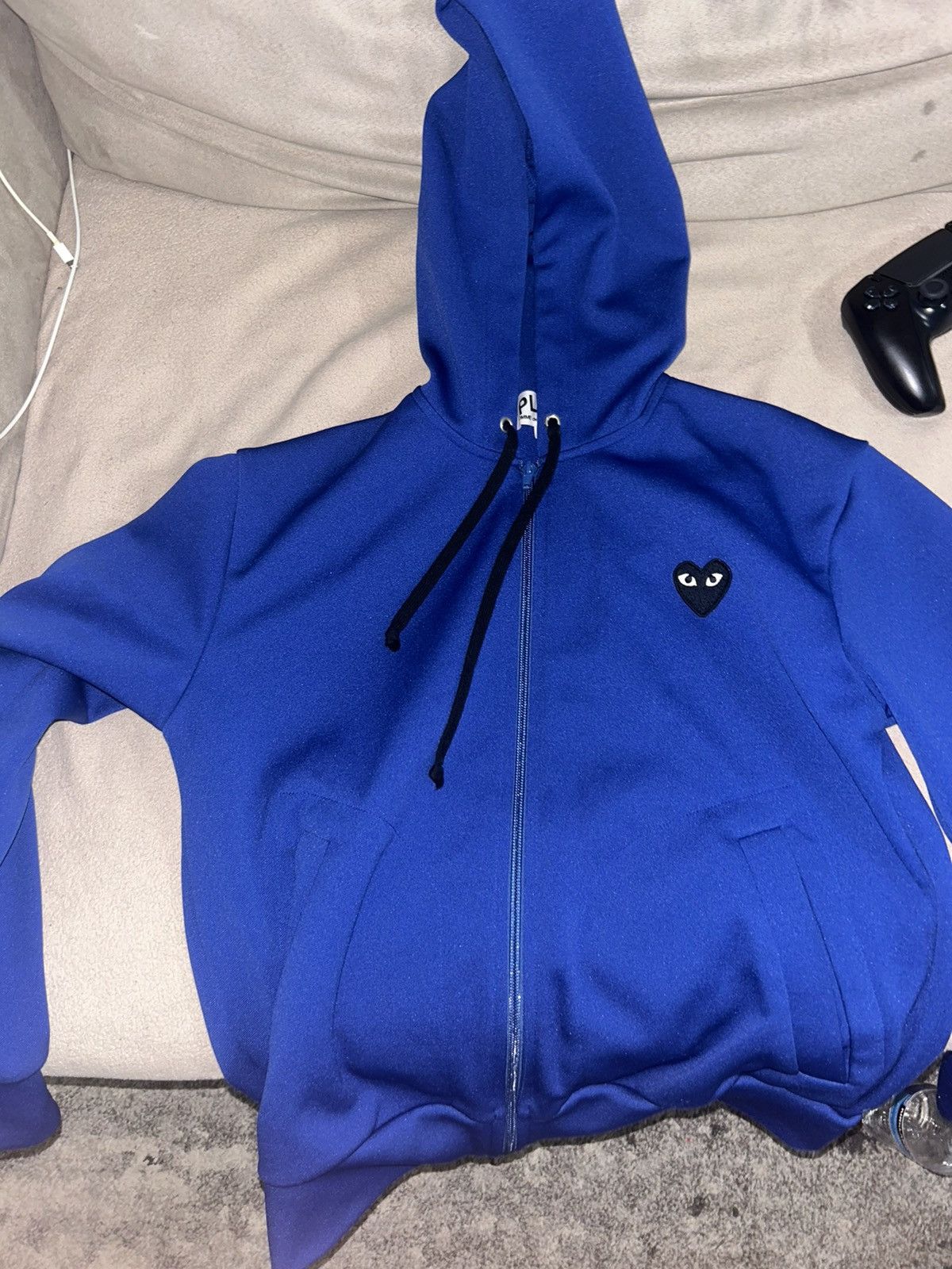 Comme des Garcons PLAY CDG Play Hoodie Blue Size US S / EU 44-46 / 1 - 2 Thumbnail