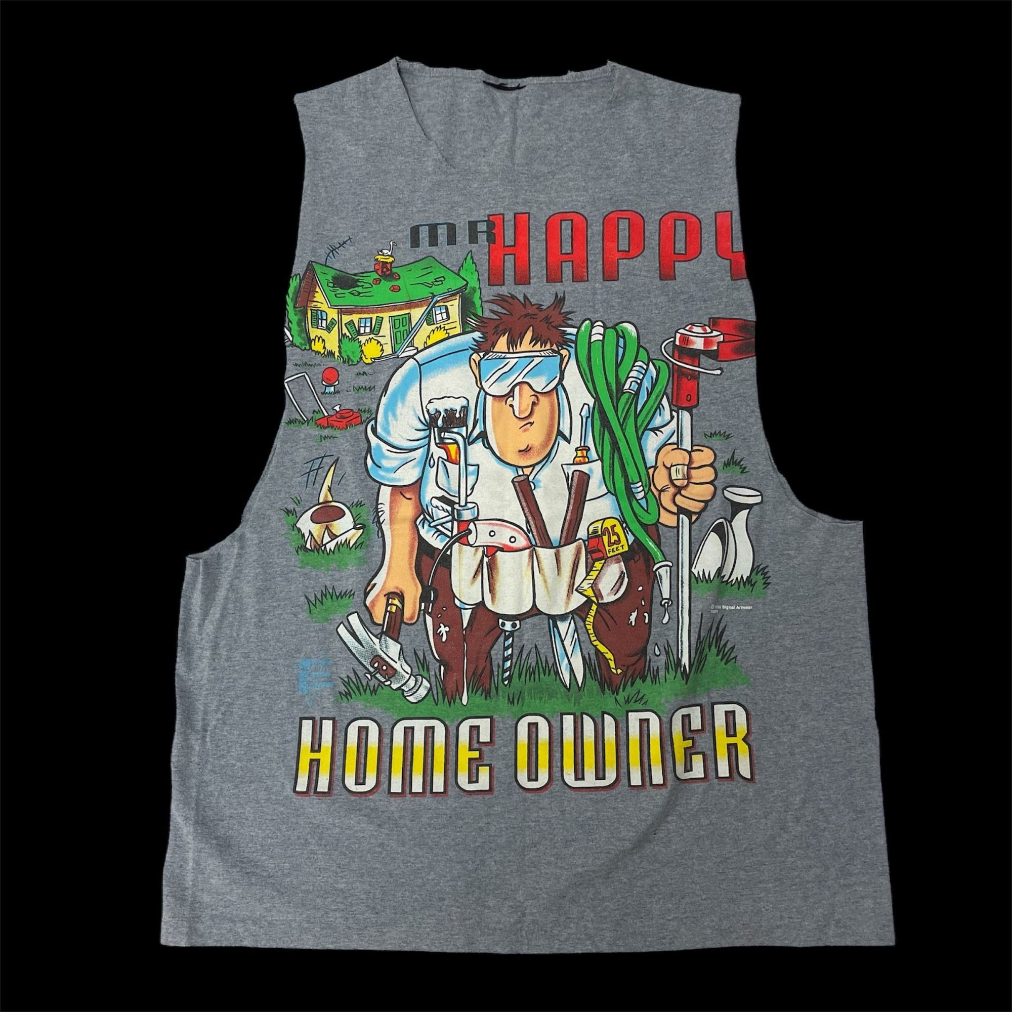 Other Vtg MR HAPPY Homeowner TOOL Man 1995 Sleeveless Tank Top Size US L / EU 52-54 / 3 - 1 Thumbnail