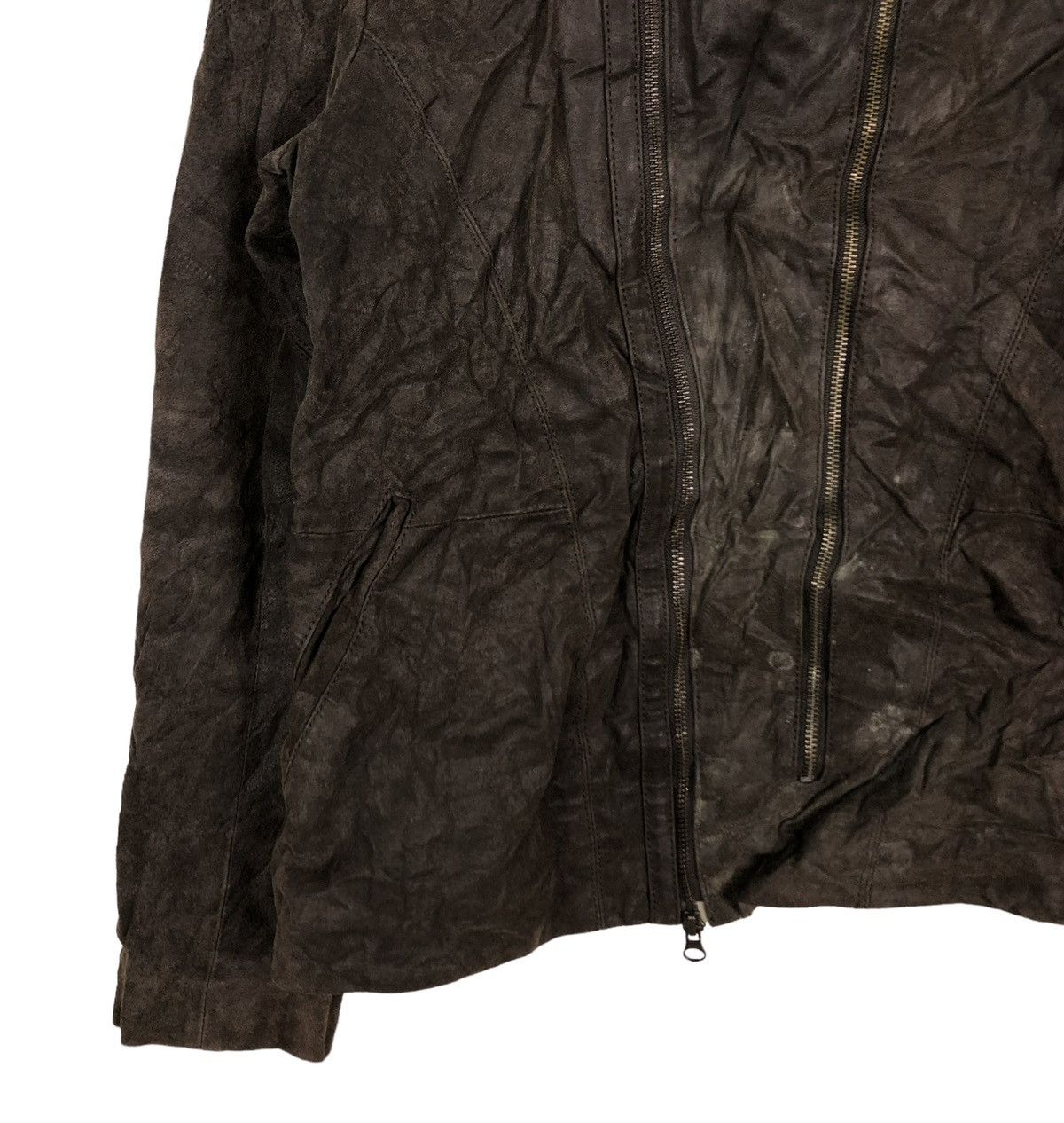 Japanese Brand 🔥VINTAGE CROPPED GENUINE LEATHER JACKET GGD ISSEY MIYAKE Size US M / EU 48-50 / 2 - 4 Thumbnail