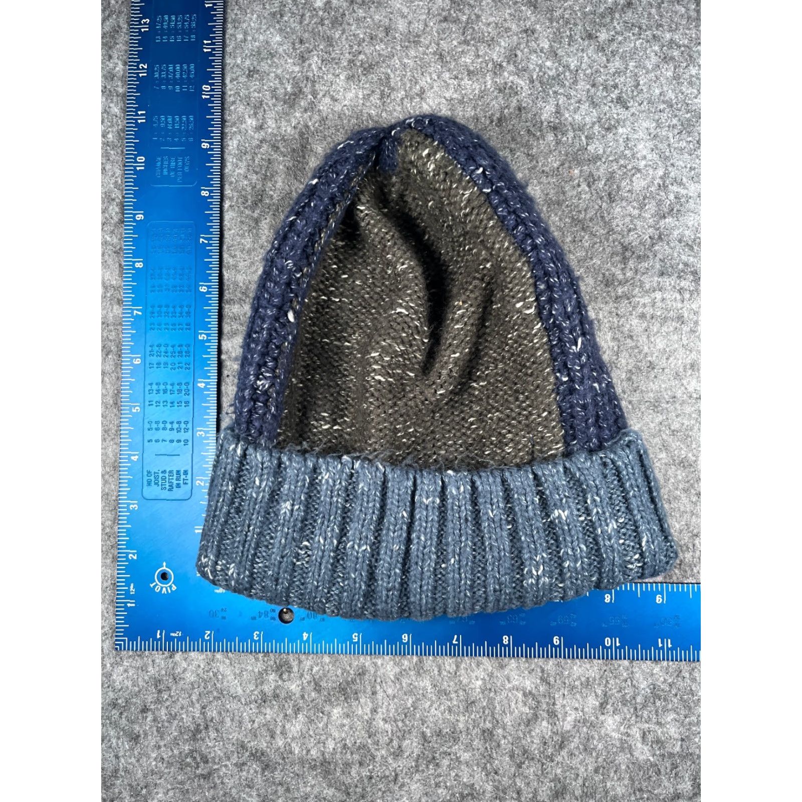 Vintage Universal Thread Beanie Women One Size Blue Gray Polyester Blend Toque Ski Size ONE SIZE - 4 Thumbnail